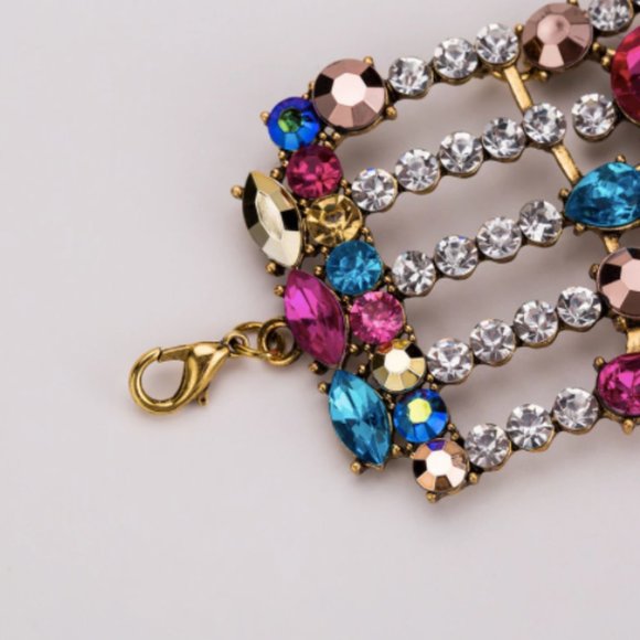 Crystal Hand Chain Cuff – Multi-Color (single) - Picture 4 of 5
